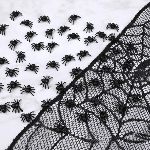 150pcs Realistic Spider Halloween Decoration, Plastic Mini Spider Black Realistic Scary Spider Prank Halloween Haunted House Decorations for Hallo...