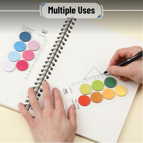 Mr. Pen- Transparent Sticky Notes, 560 Pcs, Assorted Colors, Round Translucent Sticky Notes, Sticky Note Tabs, See Through Sticky Notes Transparen...