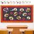Whaline Valentine's Day Bee Bulletin Board Decorations Valentine Bee Mine Heart Cutouts Border Trim Love Style Cute Bee Decor with Glue Point for ...