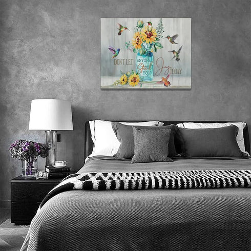 Bulldog Leather Works Abstract Hummingbird Sunflower Wall Art Canvas Inspirational Quotes Poster Farmhouse Flowers Artwork Modern Home Decorations...