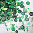 About 660 Resin Buttons of Various Specifications, Handmade Buttons, Sewing DIY Handicraft Buttons, Hand-Painted Decorative Buttons Green Series...
