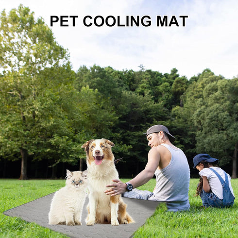 Pet Dog Cooling Bed Mats,Self Cooling Pet Dog Cool Mat Pads for Dogs Cats Indoor and Outdoor (X-Large(28x40 inch), Grey)...