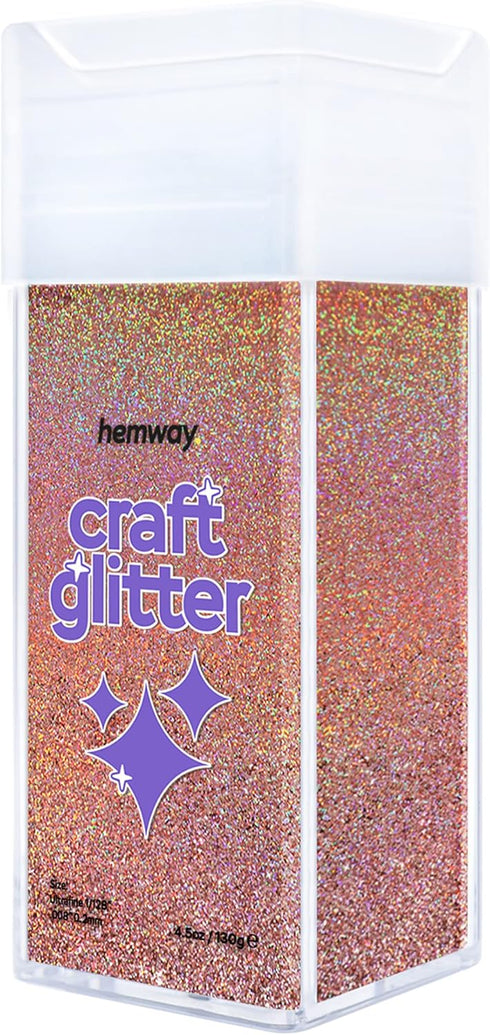 Hemway Craft Glitter Shaker 130g / 4.6oz Glitter for Arts, Crafts, Resin, Tumblers, Nails, Painting, Decoration, Festival, Cosmetic, Body - Ultraf...