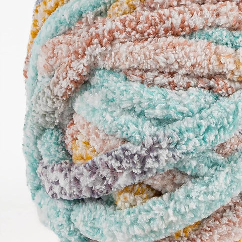 Crafted By Catherine Chunky Heather Multi Yarn - 2 Pack (49 Yards Each Skein), Rainbow Multi, Gauge 6 Super Bulky......