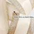 HUIHUANG Champagne Gold Wired Satin Ribbon with Glitter Stripe Edges 2.5 inch, Champagne Christmas Ribbon for Tree, Bows Making, Wreath Supplies, ...