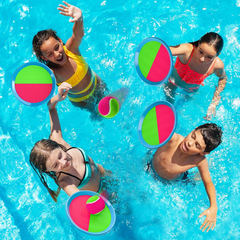 Bennol Toss and Catch Ball Game Outdoor Toys for Kids with 2 Paddle, 2 Balls and A Storage Bag,Outdoor Outside Games Toys for Kids Ages 3 4 5 6 7 ...