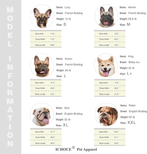 iChoue French Bulldog Summer Cooling High Stretchy Breathable Cotton T Shirts Vest Clothes for Medium Dogs Large Frenchie Pug English Pitbull Bost...