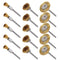 15 Pieces Copper Wire Brushes, Wire Brush Wheel, Copper Wire Polishing Wheel Kits for Dremel Rotary Tools (1/8 Inch Mandrel)...