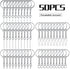 50pcs Silver Key Chain Rings Kit Flat Metal Split Key Rings with Chain and Jump Rings Key Chain Rings Accessories for Jewelry Key Rings Crafts Jew...
