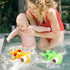 Bath Toys Set for Toddlers 1-3 Kids 4-8, 3Pcs Wind Up Swimming Turtle Water Toys with 1Pcs Shark Fishing Net, Floating Wind Up Turtle Bathtub Toys...