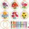 ZOIIWA 6PCS Cross Stitch Kits for Beginners DIY Embroidery Kit for Kids Adults Mother's Day Birthday Gift Spring Summer Flower Needlepoint Pattern...