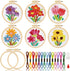 ZOIIWA 6PCS Cross Stitch Kits for Beginners DIY Embroidery Kit for Kids Adults Mother's Day Birthday Gift Spring Summer Flower Needlepoint Pattern...