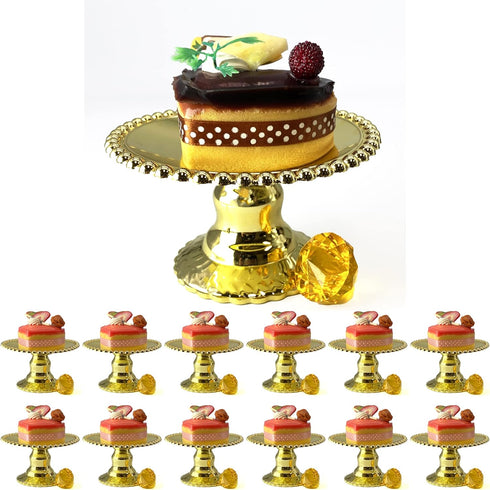 JC HUMMINGBIRD 12pc Cupcake Serving Plate Stand Display (Gold)...