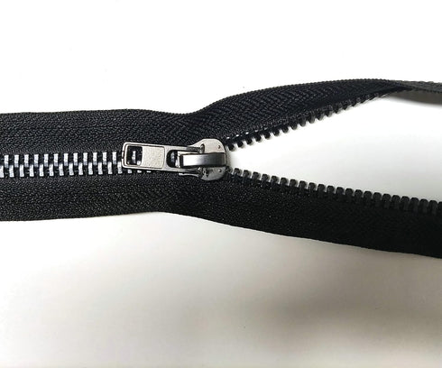 Leekayer #10 24 Inch Metal Zipper Black Nickel 60cm Separating Zipper for Sewing Crafts Jacket Coat Bags Dress Vest Luggage DIY Handmade Replaceme...