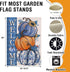 Welcome Fall Blue Pumpkin Small Decorative Garden Flag, Autumn Plaid Check Sunflower Yard Lawn Outside Decor, Thanksgiving Seasonal Burlap Outdoor...