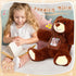 14 Inch Remembrance Bear Plush Stuffed Animal with Recorder Soft Doll Fabric Animal Toy with a Picture Frame for Baby Shower Wedding Birthday Gift...