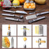 Stainless Steel Fruit Carving Knife Set, 5 Pack Vegetable Engraving Blades for Kitchen, Melon Baller Scoop,Lemon Zester, Garnish Peeler,Crinkle Kn...