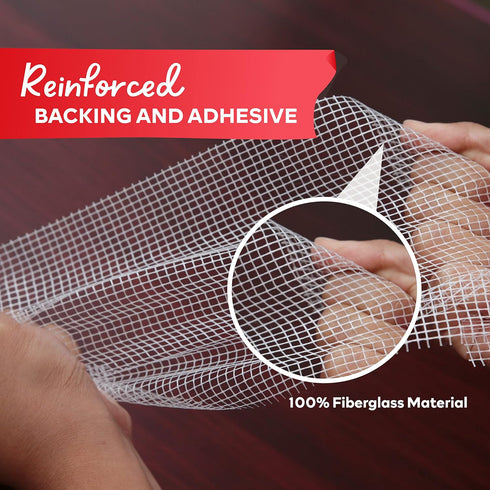 XFasten Drywall Repair Mesh Tape - 6-Inch X 90-Foot Mesh Tape for Drywall Repair, Fiberglass Drywall Patch Hole, Heavy Duty Wall Repair Mesh Spack...