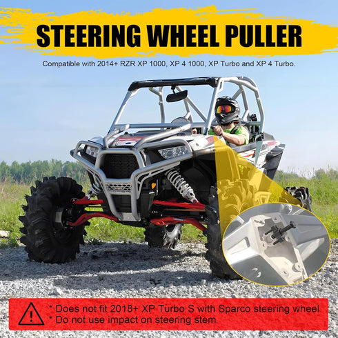 Chelhead Steering Wheel Puller Tool Compatible with Polaris RZR XP1000 Turbo, UTV Steering Wheel Removal Tool...