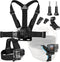 Head Strap Mount Chest Mount Harness for gopro Hero 11,10,9,8,7 Action Camera Motorcycle Helmet Chin Strap Mount Set for gopro Accessories Kit...