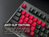 Rubberized Keycap Set | Double shot Translucent | ABS + TPR | OEM Profile for Mechanical Gaming Keyboard (Red, 23 Keys)...