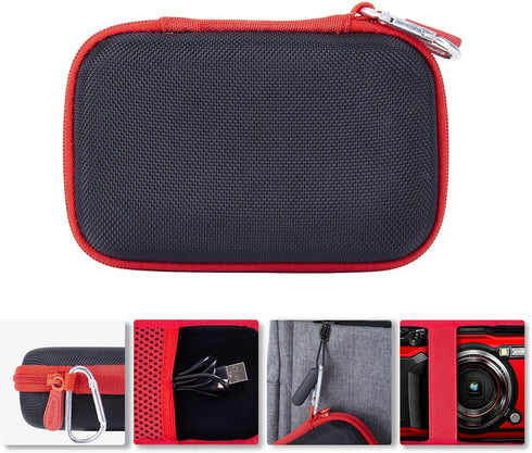 Aenllosi Hard Carrying Case Compatible with OLYMPUS Tough TG-6 / OM System Tough TG-7 Waterproof Camera(Case Only,Red)......