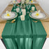 EHLDekol 10ft Chiffon Table Runners 27x120 inches Romantic Sheer Wedding Table Runner Top Table Bridal Party Decoration (Emerald Green?10ft)...