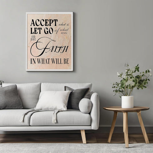 Posterizer 1 pcs-faith quote-accepting what it is-Religious Posters-Motivational & Inspirational Art-Gifts for Christians - Gift for Daughter, Son...
