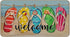 Beach Door mat,Welcome Flip Flops Beach Mat,Beach Door mats Outdoor Indoor Entrance,Summer Door mat Outdoor 17x30 Doormats...