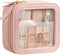 HBlife Small Makeup Bag for Purse Cute Mini Makeup Bag Cosmetic Bag Travel Clear Makeup Pouch Case Organizer Leather Make Up Toiletry Bag Transpar...