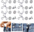 4 Set Pant Waist Tightener, Adjustable Waist Buckle Set, Extra Button for Jeans to Make Tighter, Button Adjuster for Pants, Jeans, Skirts, Sleeves...