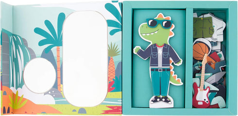 Stephen Joseph, Magnetic Dress Up Doll Dino and Lion...