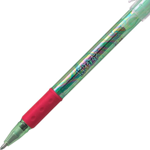 Pentel Krazy Pop Iridescent Gel Pen, (1.0mm) Bold line, Green & Metallic Red Ink (K91-DBD)...
