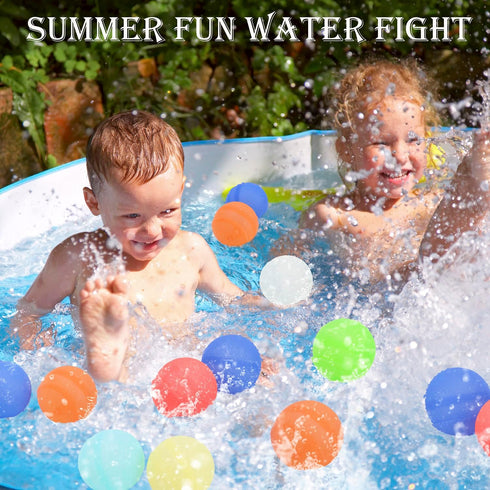 7/14/28 PC Reusable Water Balloons for Kids Adults, Silicone Refillable Water Balloons Self Sealing Water Balloons Quick Fill for Boys Girls Outdo...