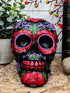Ebros Black Day of The Dead Floral Blooms Sugar Skull Figurine DOD Skulls Statue 6" Long As Halloween Ossuary Macabre Decor Collectible (Summer Re...
