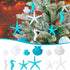 Jetec 26 Pcs Beach Ocean Themed Christmas Ornaments Bulk Resin Starfish Seashell Decorative Nautical Coastal Christmas Ornaments for Tree Home Bat...