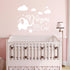 Elephant Nursery Wall Decal, Dream Big Little One Decal, Elephant Sticker, Baby Boy Girls Room Decor, Nursery Decals, Cloud and Star Nursery A42 (...