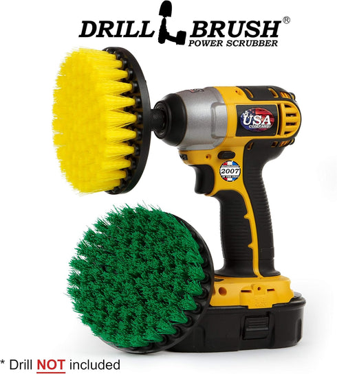 Bathroom Accessories - Power Scrubber Bathroom and Kitchen Brush Set - Cleaning Supplies - Drill Brush- Bath Mat - Shower Cleaner - Soap Scum, Min...