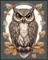 Posterizer 1 pcs- Brown owl poster with flowers-Art for Animal Lovers-Floral Botanical Art- Gift for Men Women Entrepreneur Teens-Decor for Home &...