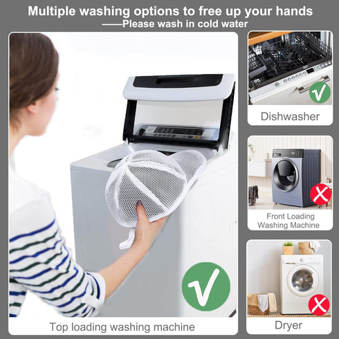 Hat Washer for Baseball Caps, 1Pack Hat Cleaner for Baseball Caps, Hat Storage Hat Holder cage for Dishwasher, Foldable Washing Hat Rack Protector...