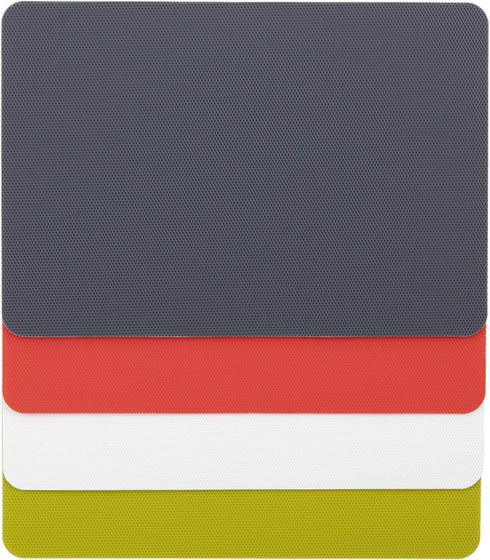 Dexas Heavy Duty Cutting Board Grippmat, Flexible Cutting Boards for Kitchen, Set of 4, Non Slip Plastic Board Cutting Mat 5.5 by 8 Inches Gray, R...