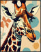 Posterizer 1 pcs-maximalist cute giraffe with retro background 1-Art for Animal Lovers-GIft for Men Women Teens-Decor for Home & Office- unframed ...