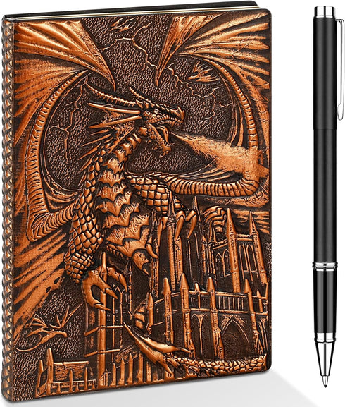 DND Dragon Journal Notebook, 3D Dragon Embossed Notebook with Pen for Dungeons and Dragons/D&D, Great RPG Accessories Nerdy Gifts for DM's & Playe...