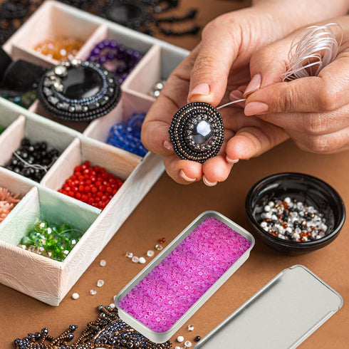 Metal Tin Box, 3Pcs Small Tin Containers Mini Tin Box Metal Slide Top Tin Containers Small Tin Box Metal Tins With Lids For Wedding Jewelry Lip Ba...
