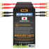 WORLDS BEST CABLES 4 Units - 6 Inch - Canare 4S11 – Audiophile Grade - 11AWG - HiFi Speaker Jumper Cable Terminated with Gold Spade Connectors...