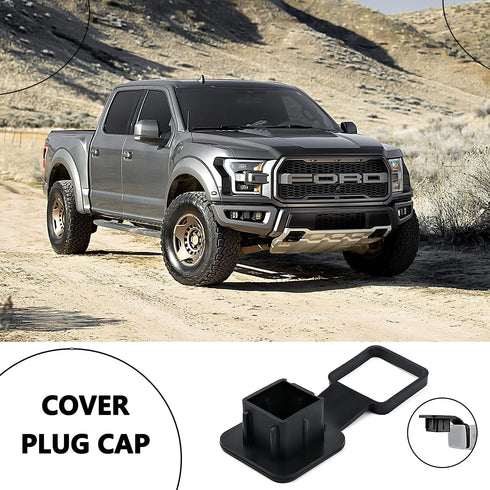 Trailer Hitch Cover Plug Cap Insert Fits 2" Receivers Black Receiver Tube Hitch Plug for RV SUV and Cars by Cenipar...