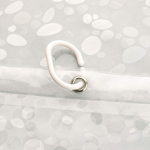 AooHome 36x72 Inch Stall Size Shower Curtain Liner, EVA Shower Curtain 3D Pebble Pattern with 3 Bottom Magnets, Heavy Duty, Water Repellent, Semi ...