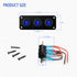 3 Gang 12V 20 Amp Toggle Rocker Switch Panel LED Breaker Waterproof Widely Fits for Auto Automotive Lights Car Marine Boat Yacht, Trailer, Caravan...