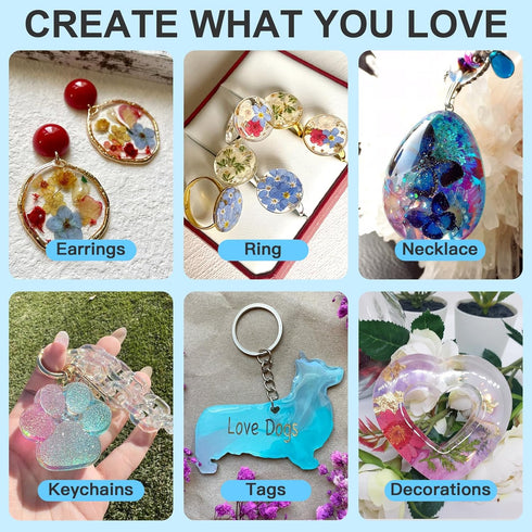 UV Resin, 2 PCS Upgrade Ultraviolet Epoxy Resin Crystal Clear Hard Glue Solar Cure Sunlight Activated Resin for Handmade Jewelry, DIY Craft Decora...