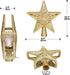 Ryhpez Christmas Tree Topper, Gold Star Christmas Tree Toppers with LED Rotating Snowflake Projector Lights, 3D Glitter Lighted for Christmas Tree...